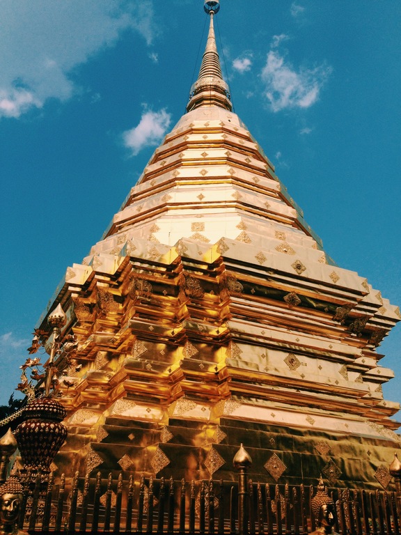 The Golden Chedi that is said to contain remnants of the Buddha