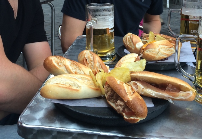 food to try in madrid (region) | montaditos, tiny filled baguettes