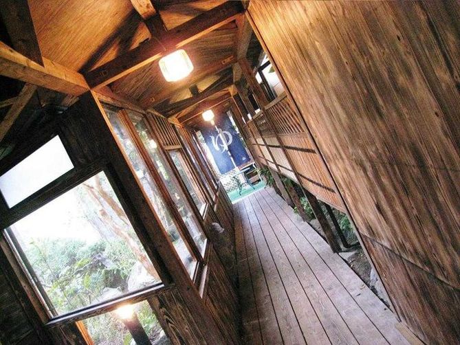 wellness retreats in oita | the hot spring is at the end of the corridor