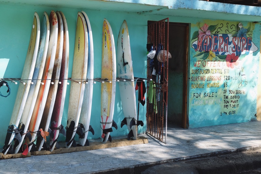 things to do in san juan del sur | visit maderas surf school for surf lessons and rental of equipment!