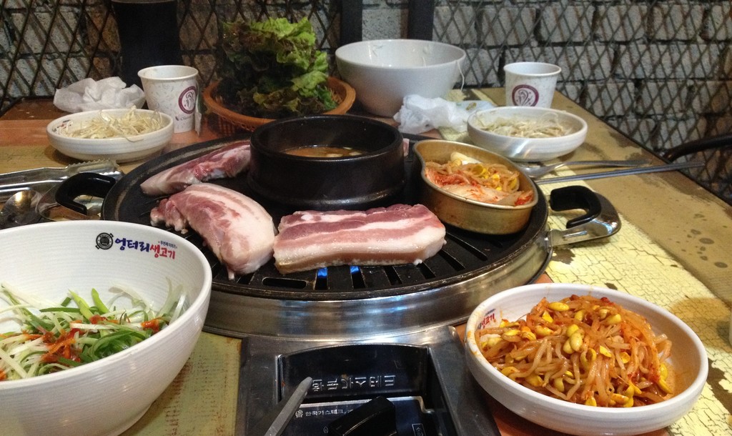 A typical Korean barbeque