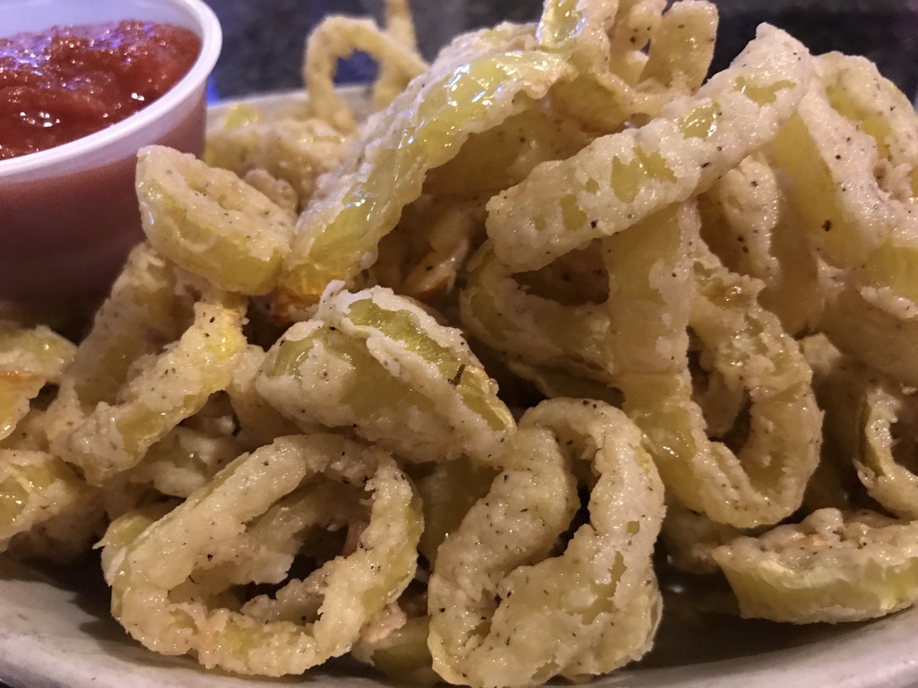 Fried banana peppers at Winchell's