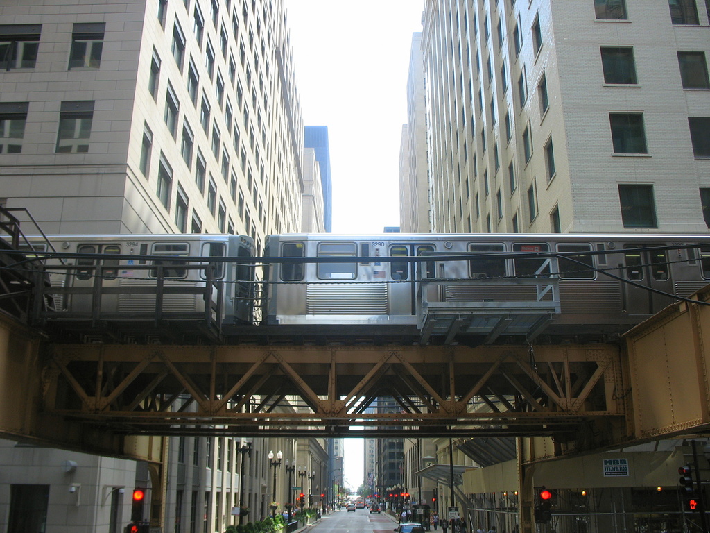 Chicago L in the Loop