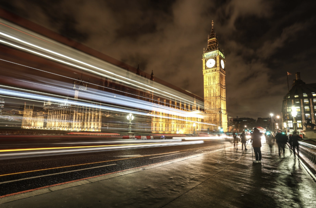 London at night