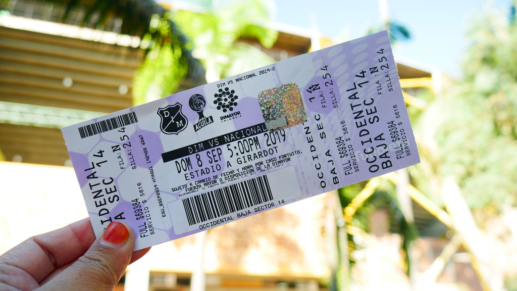 Ticket to watch a football match in Atanacio Girardot Stadium, Medellin