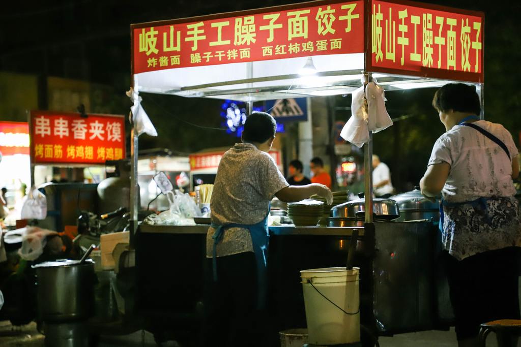 Night market with delicious food stalls