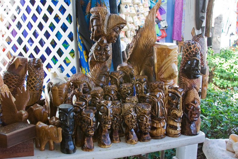 Mahogany wood carvings