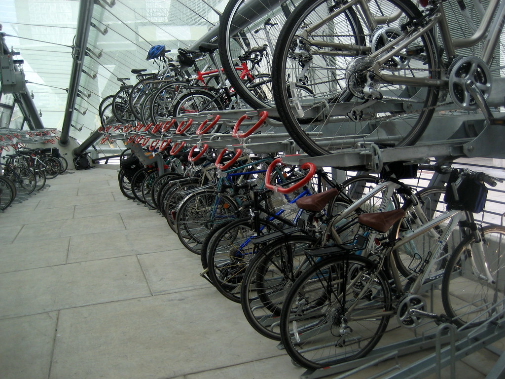 Bike storage at Bikestation in Washington DC