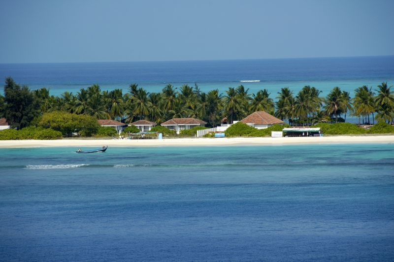 A beach side resort at Kadmat Island, Lakshadweep