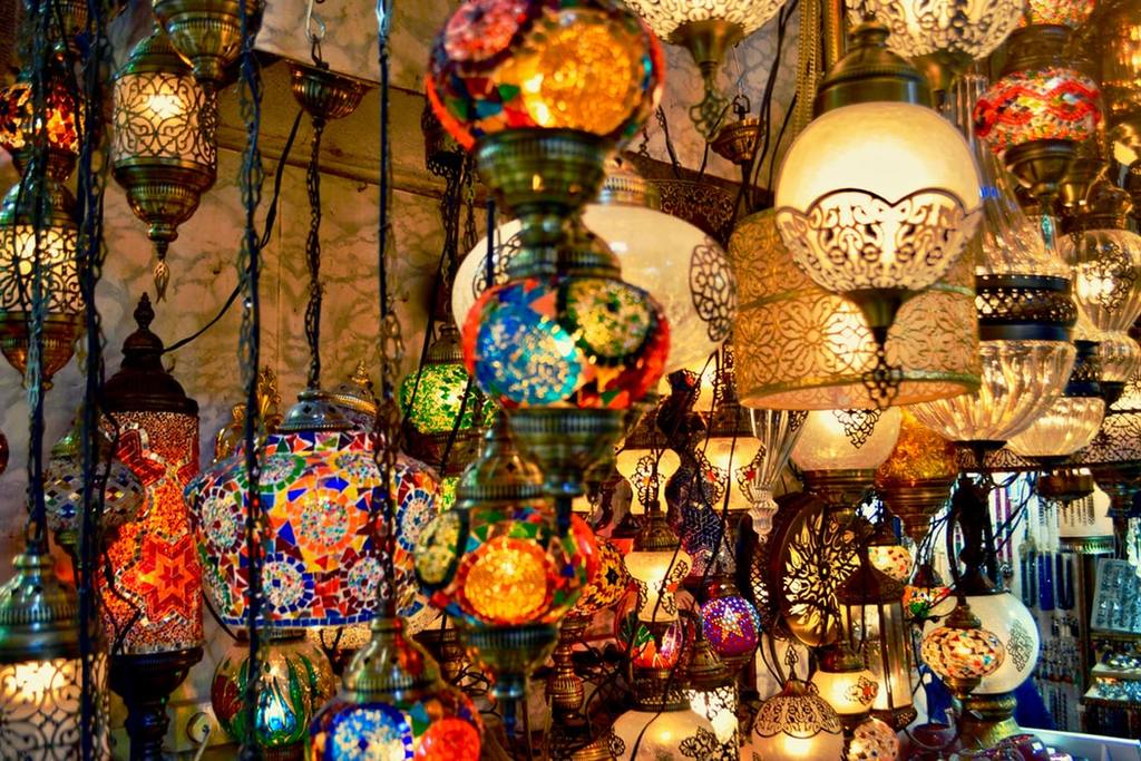 Colorful lamps in Istanbul