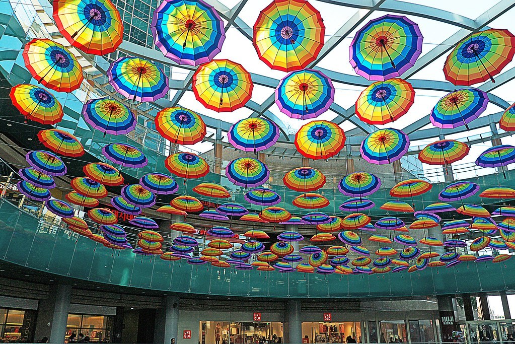 Umbrellas at Mecenatpolis Mall (메세나폴리스몰)