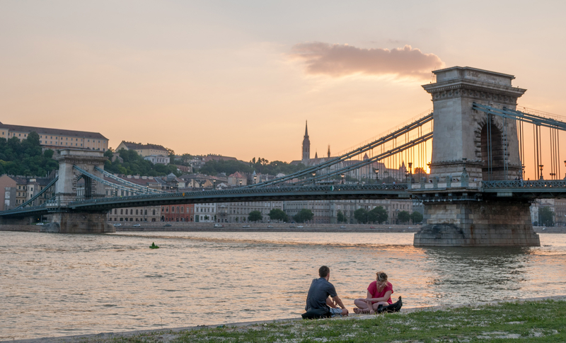 Chain Bridge in Budapest, Hungary