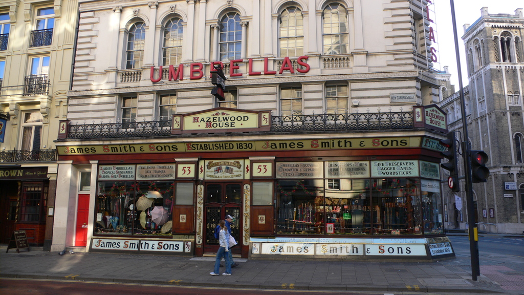 James Smith and Sons Umbrella Shop New Oxford Street