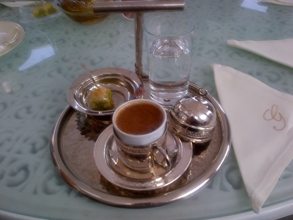 Turkish coffee presentation
