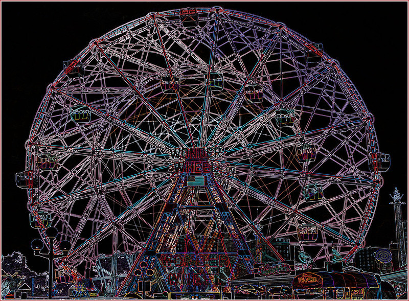 THE WONDER WHEEL - DENO'S WONDER WHEEL AMUSEMENT PARK CONEY ISLAND, BROOKLYN, NY August 6, 2010