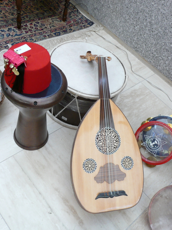 Egyptian embassy display oud drums doumbek