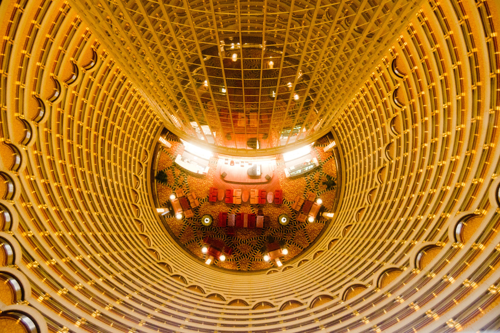 Inside Jinmao Tower from 88th Floor