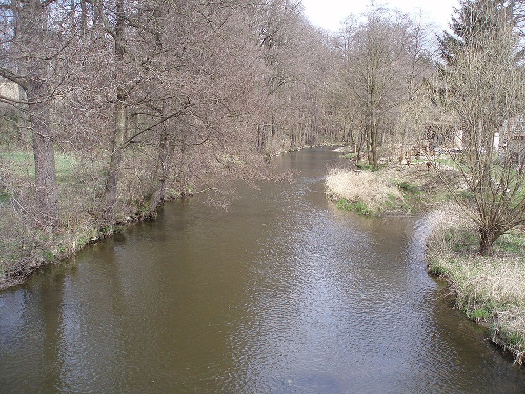 Sázava River in Sázava village
