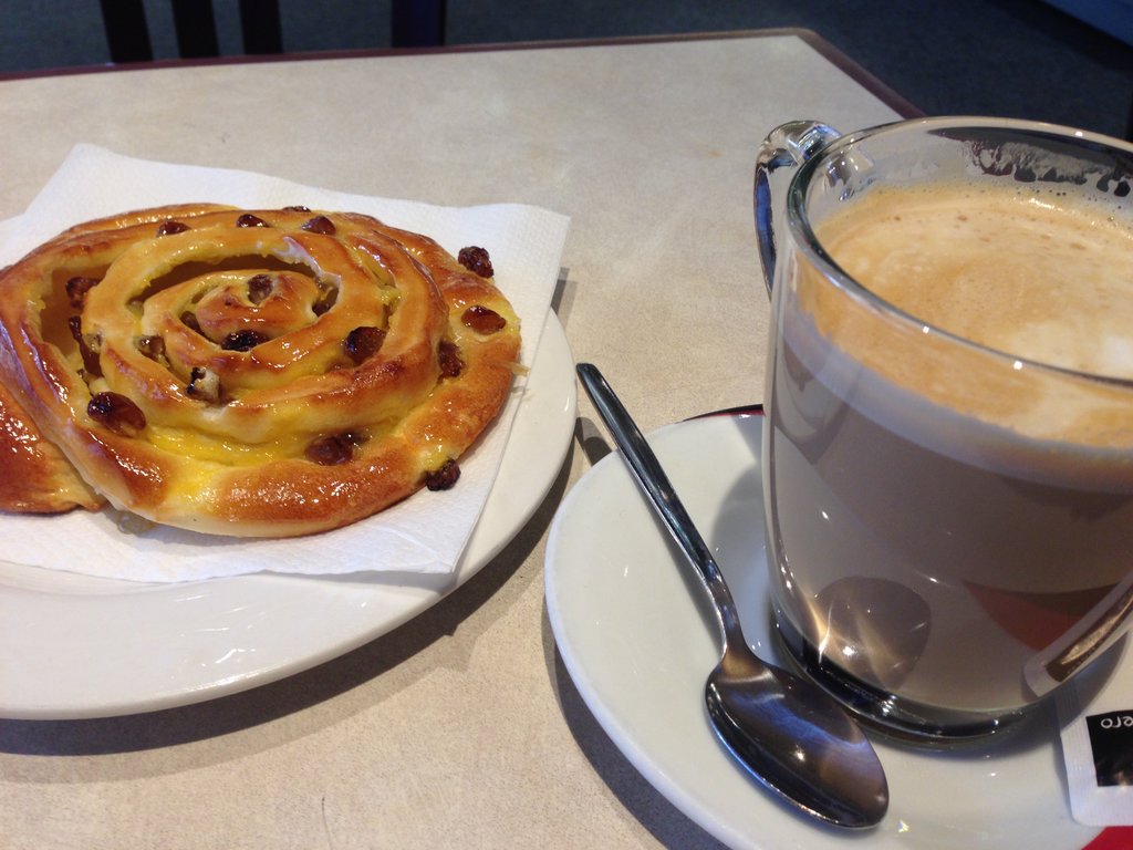 Pain aux raisins and a renversé, Geneva, Switzerland - 20140613