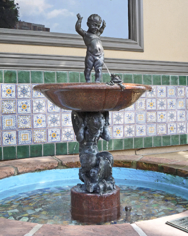 Boy and Frog fountain by Raffaello Romanelli