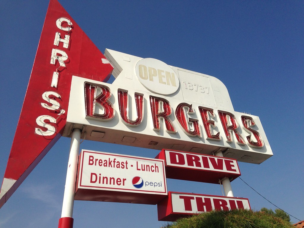 chris's burger sign