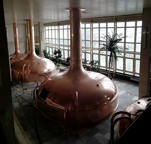 Budweiser Budvar brewery, brew-house interior 02