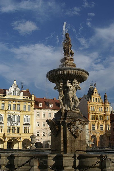 České Budějovice - Náměstí Přemysla Otakara II - Samson Fountain 1727