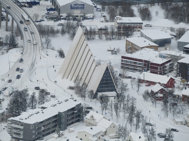 Tromso seen from Mount Storsteinen
