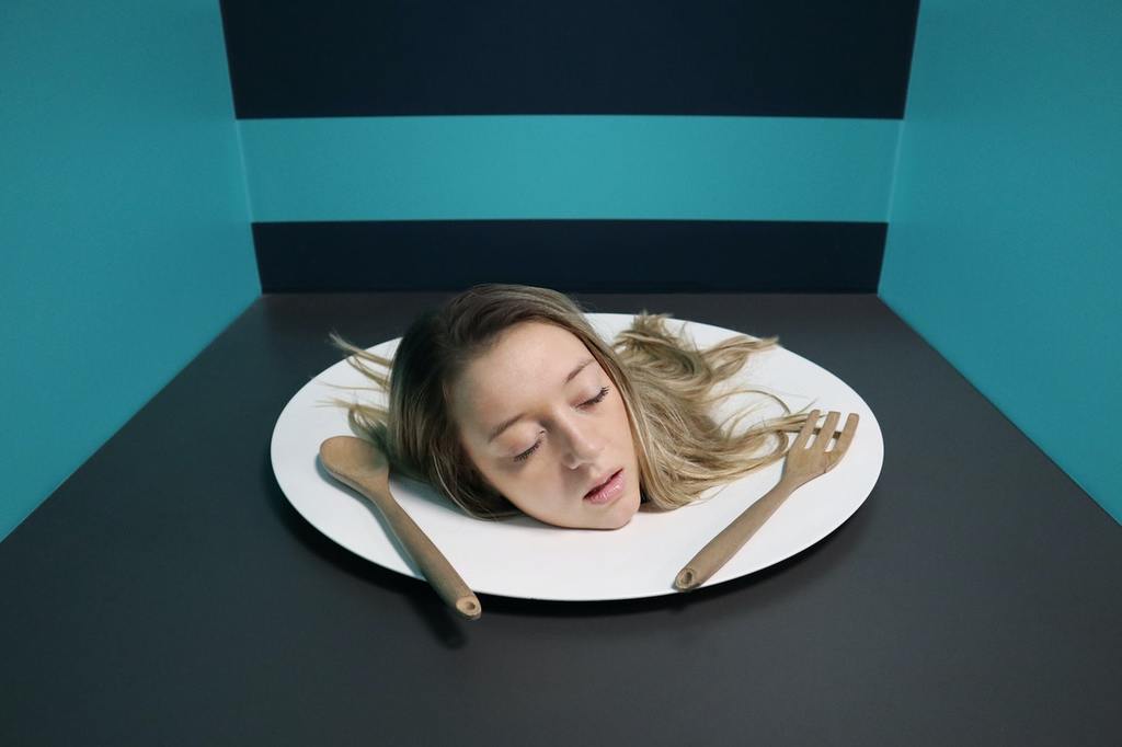 Woman's Head on Plate