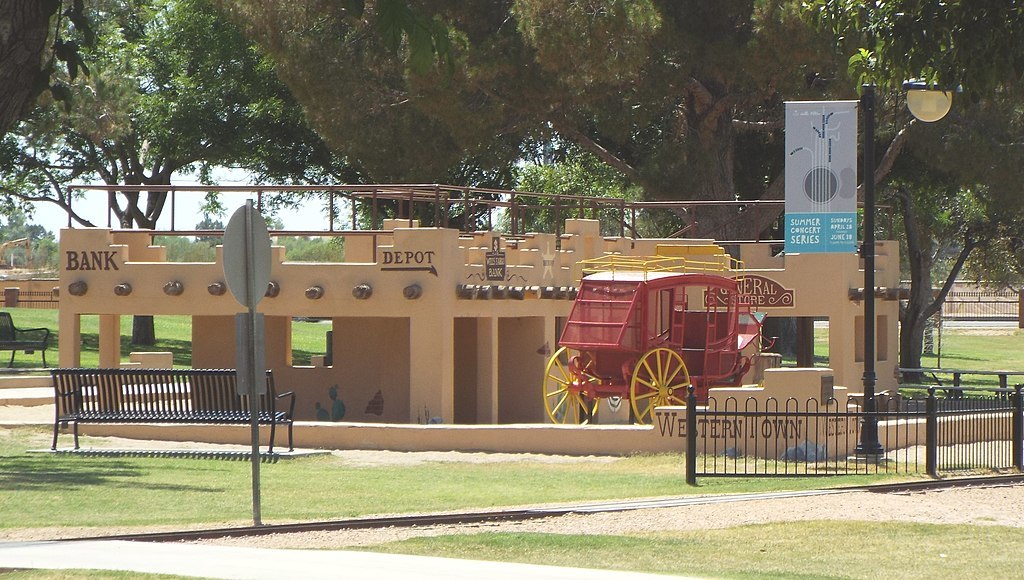 Scottsdale-Stillman Railroad Park-Children's Western Town Playground-1978