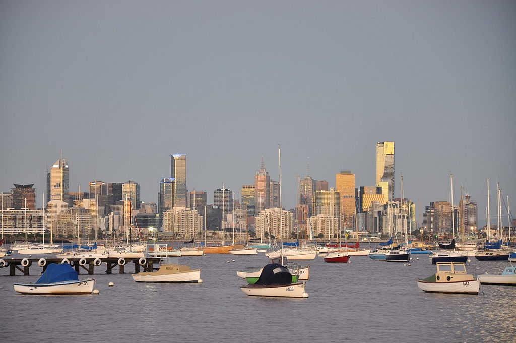 Melbourne CBD as seen from Williamstown