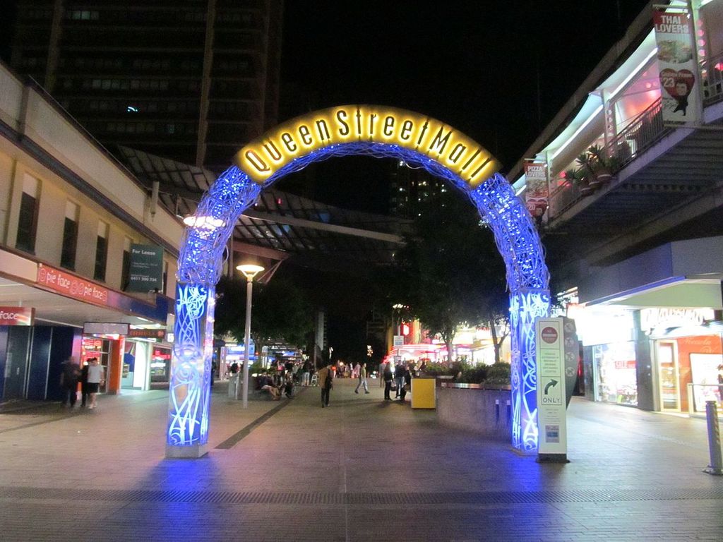 Queen Street Mall arch night