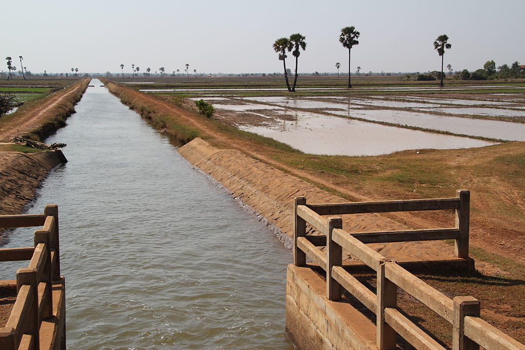 Irrigation canal Kampong Thom area Cambodia