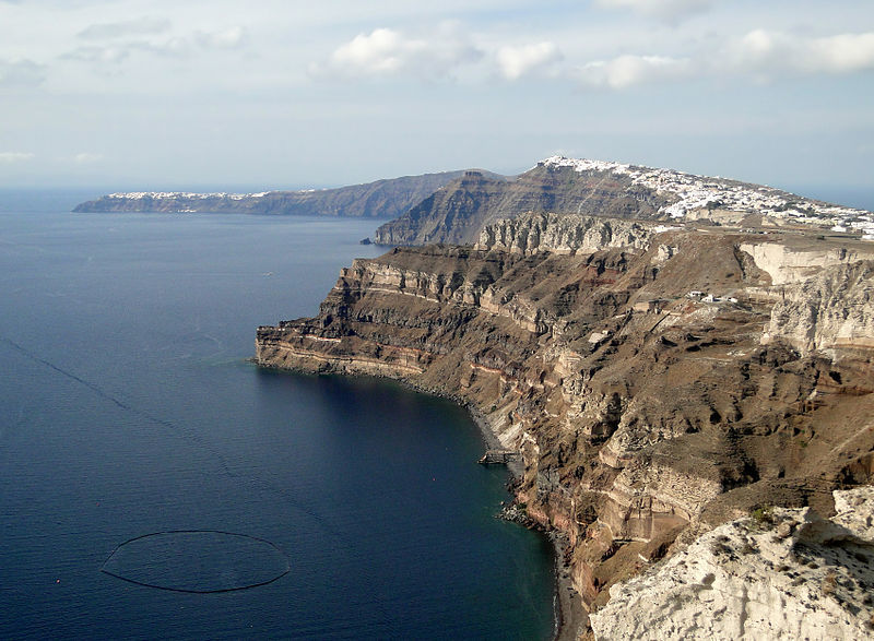 View of Oia and Fira