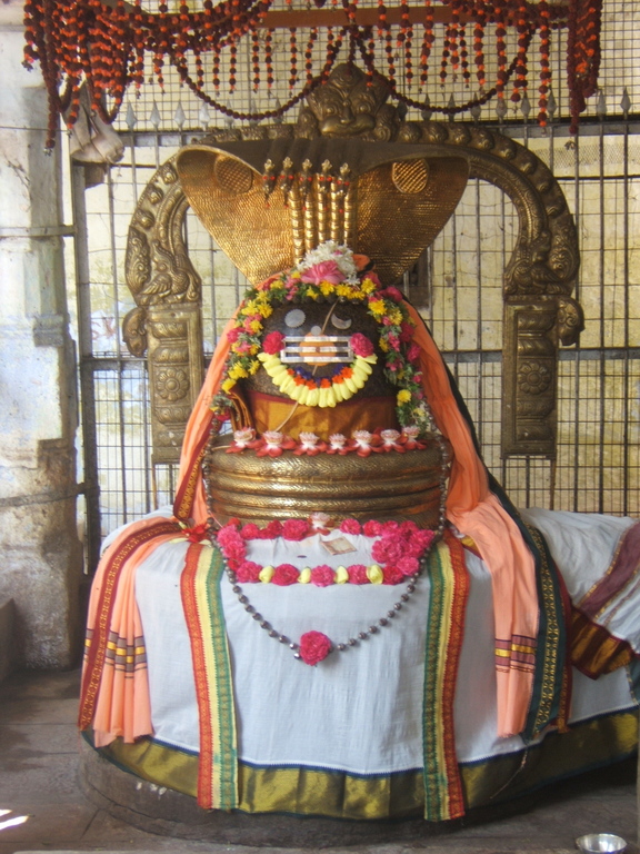 Siva Lingam at Jambukesvara temple in Srirangam