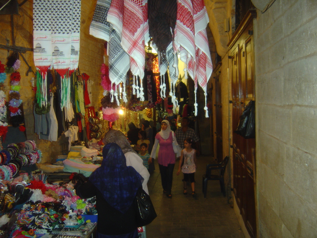 Inside the old covered souq of Sidon, Lebanon