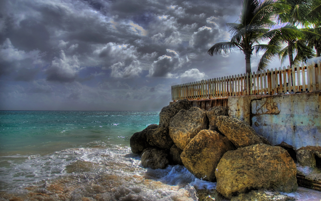 Coastline of Oistins, Barbados
