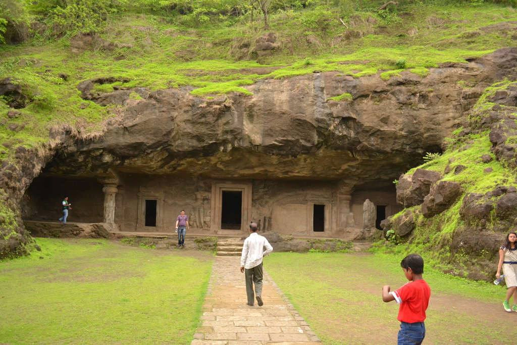 Elephanta Caves in Elephanta Island in Maharashtra