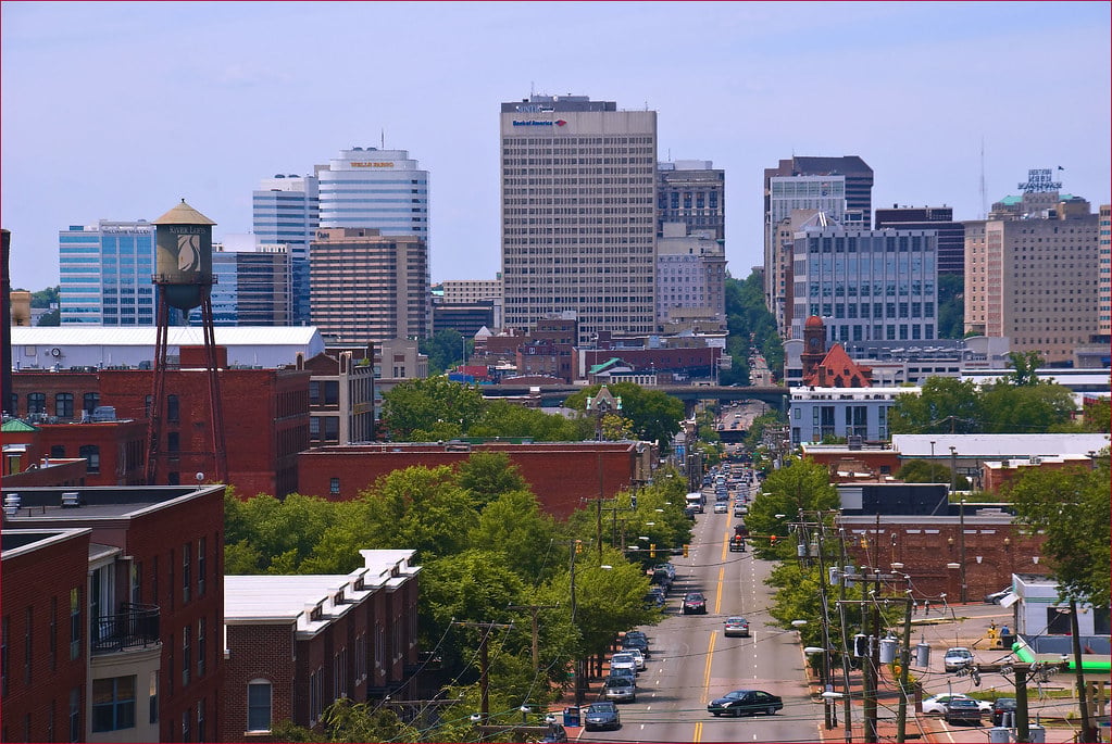 Downtown Richmond (VA) from Libby Hill Park June 2012