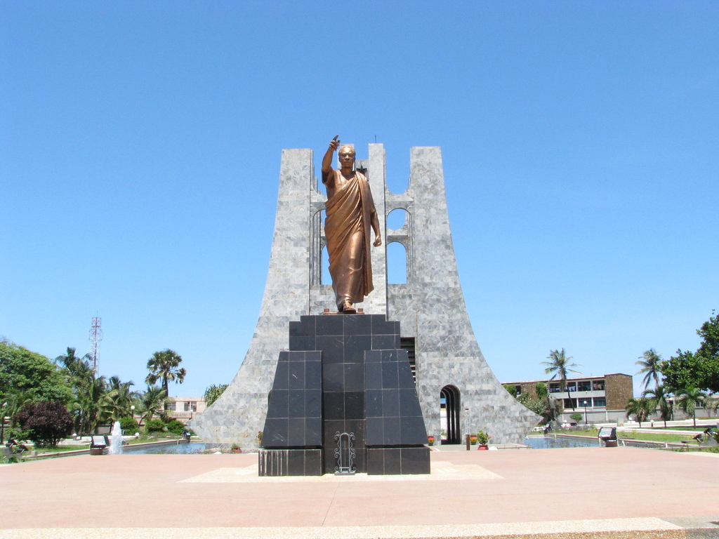 Front View of Kwame Nkrumah's Mausoleum and Memorial in Accra Ghana, May 2008