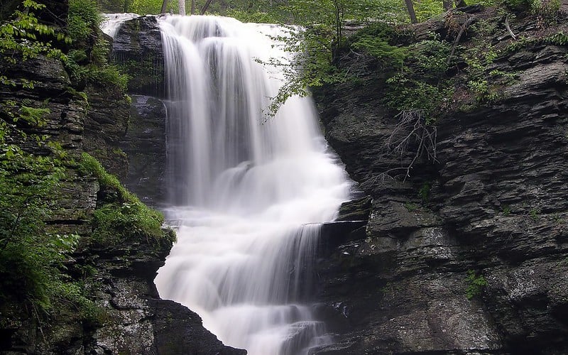 Fulmer Falls Waterfall - Childs Recreation Area, Pocono Mountains, Pennsylvania