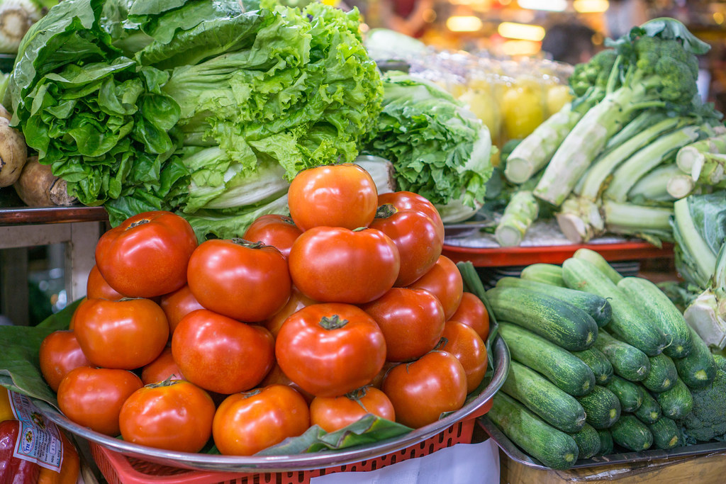 Fresh Vegetables at Ben Thanh Market in Saigon