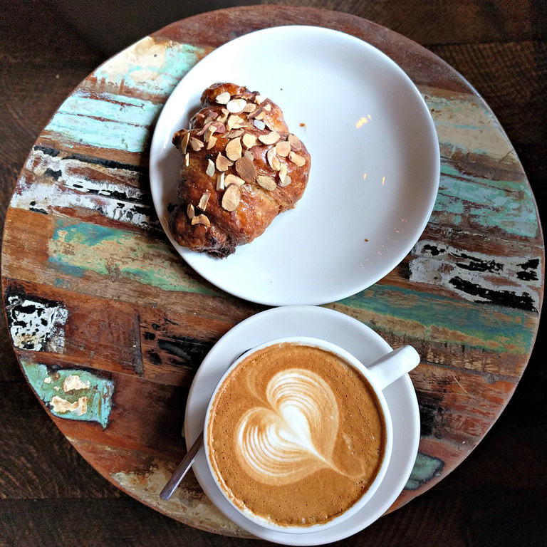 Coffee and a croissant
