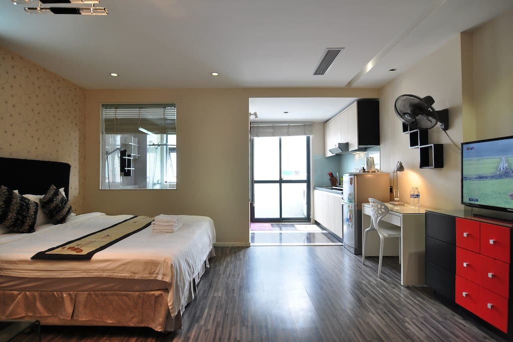 Spacious sleeping area.