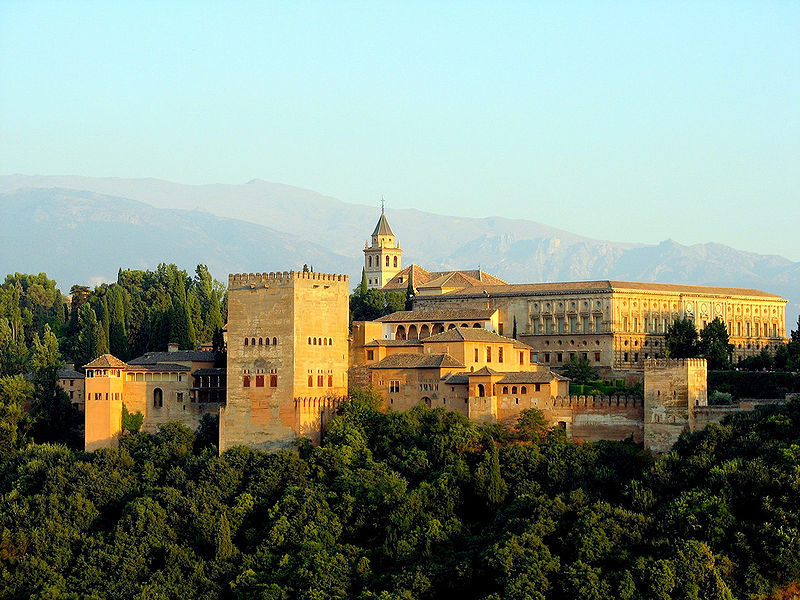 Dawn Charles V Palace Alhambra Granada Andalusia Spain