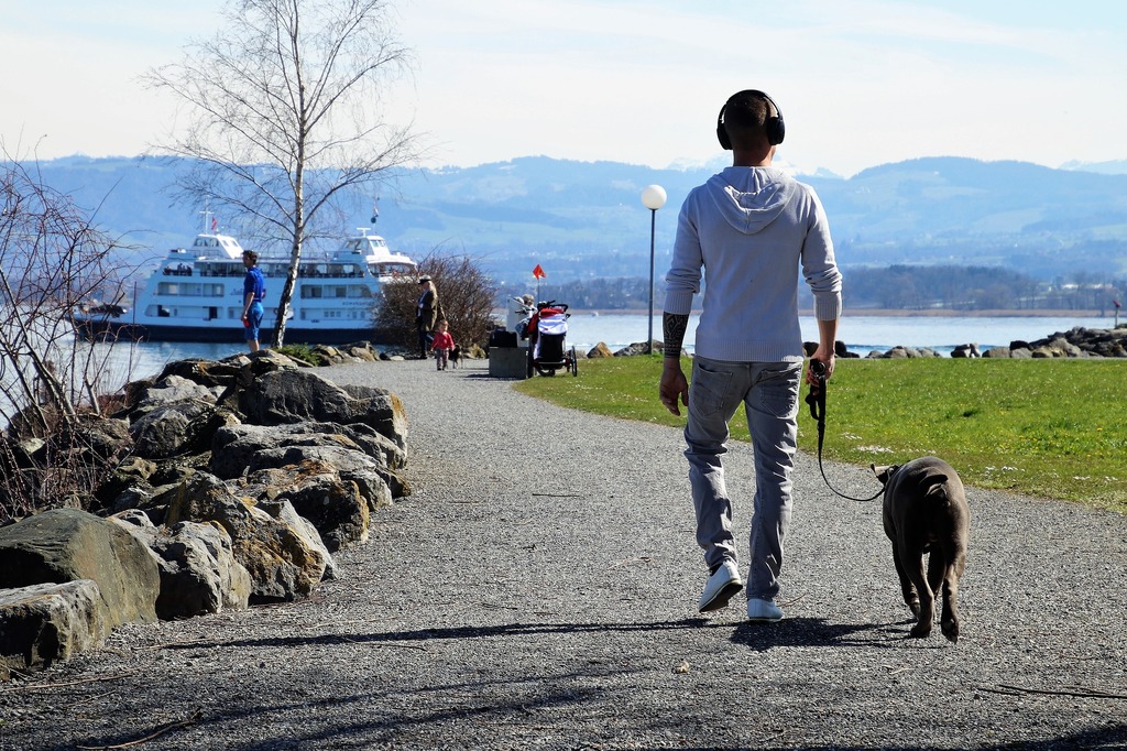 Hiking at a park