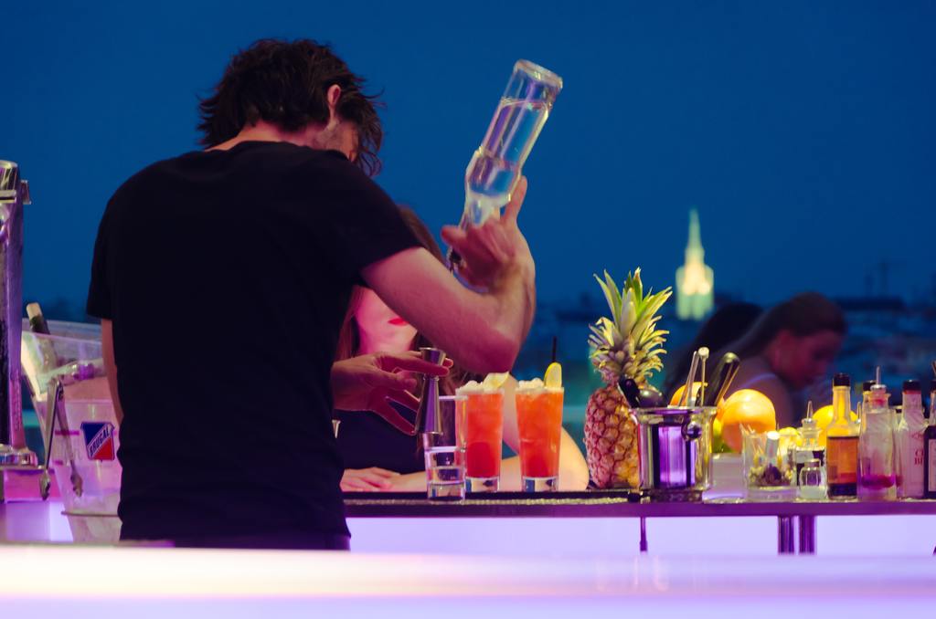 Bar at night