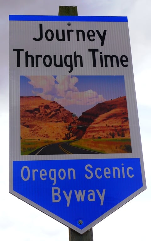Journey Through Time Oregon Scenic Byway Sign