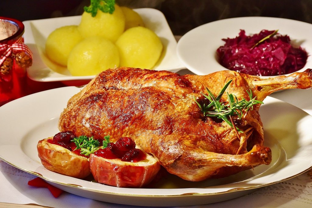 Crispy roasted duck
