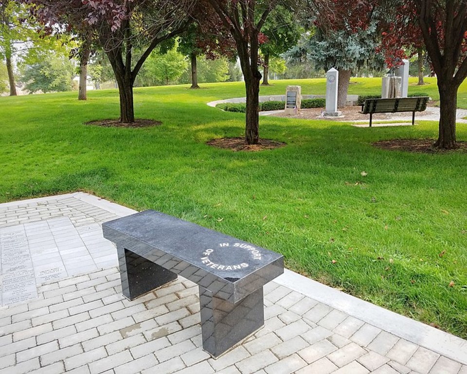 Benches in park